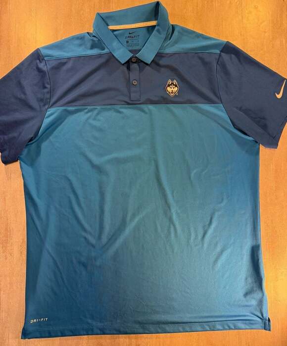 Nike Golf Other - Nike Golf UConn‎ Huskies Dri-Fit Two-Tone Polo Shirt Blue Size XL